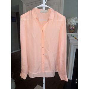 Stella McCartney‎ Women's Blouse Size 10 100% Cupro/Vegan Silk Mother of Pearl